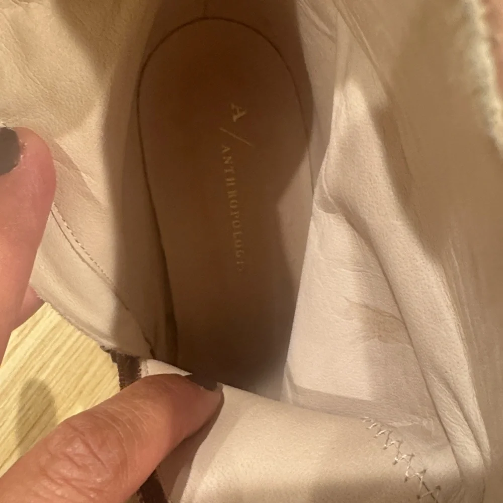 Anthropologie Pink Velvet Ankle Boots with Gold Detail - Picture 11 of 12